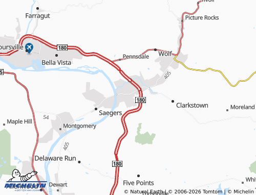Carte MICHELIN Muncy - ViaMichelin