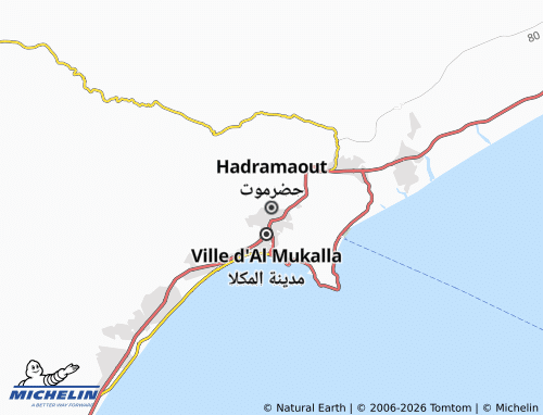 Kaart MICHELIN Hadramaut - ViaMichelin