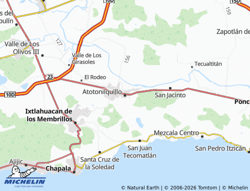 Carte MICHELIN Atotonilquillo - ViaMichelin