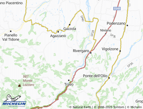 MICHELIN Pigazzano map - ViaMichelin
