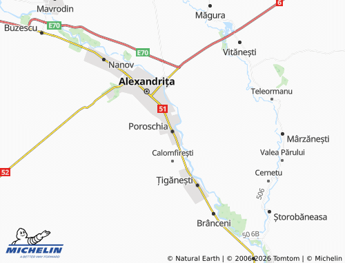 Mappa MICHELIN Poroschia - ViaMichelin