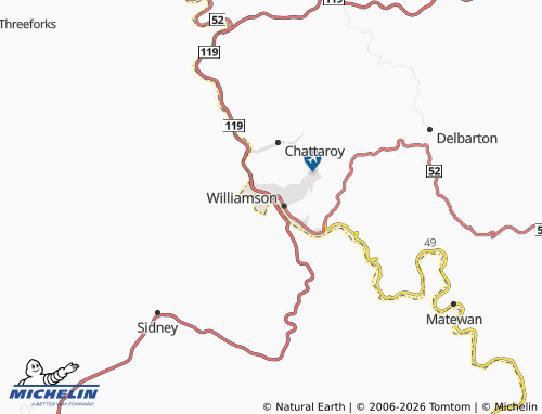 Kaart MICHELIN South Williamson - ViaMichelin