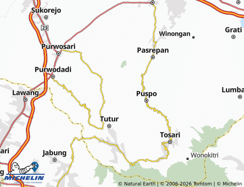 MICHELIN Tempuran map - ViaMichelin
