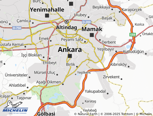 MICHELIN Büyükesat map - ViaMichelin