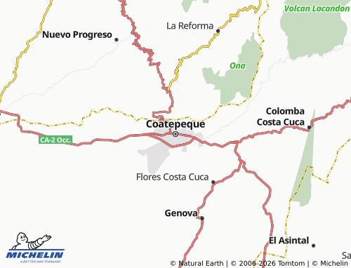 Kaart MICHELIN Coatepeque - ViaMichelin