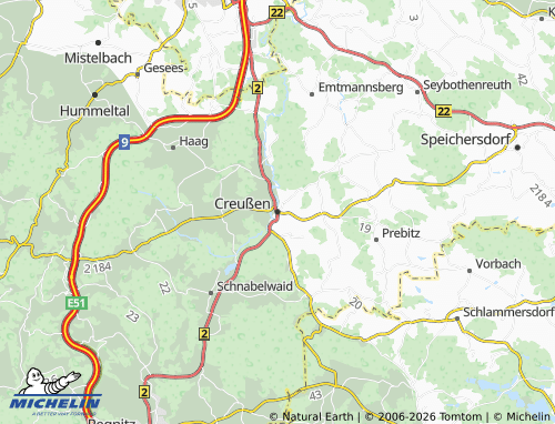Mappa MICHELIN Creußen - ViaMichelin