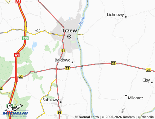 MICHELIN Knybawa map - ViaMichelin