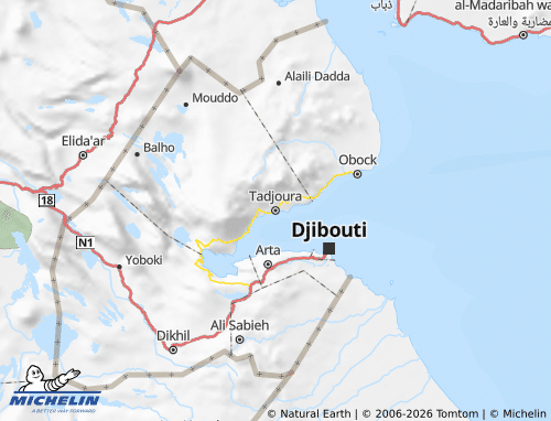 Mappa MICHELIN Tadjourah - ViaMichelin