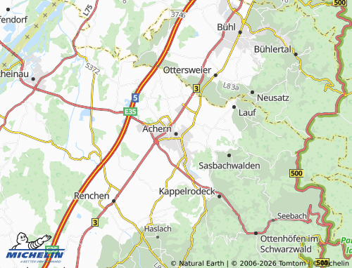 Mapa MICHELIN Achern - ViaMichelin