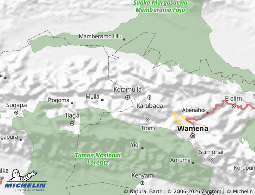 MICHELIN Puncak Jaya map - ViaMichelin