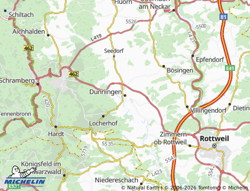 Mapa MICHELIN Dunningen - ViaMichelin