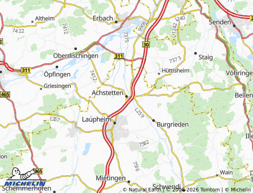 Mapa MICHELIN Achstetten - ViaMichelin