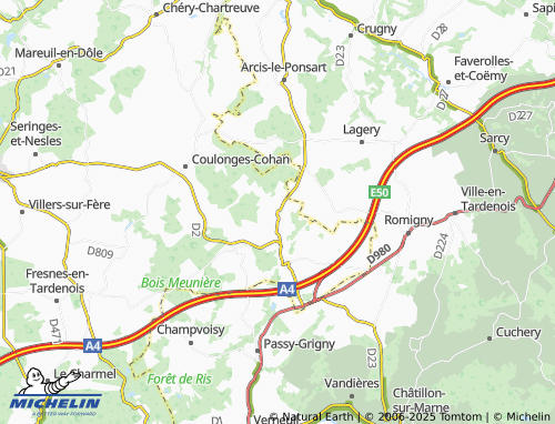 MICHELIN Vézilly map - ViaMichelin
