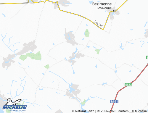 MICHELIN Liulyntsi map - ViaMichelin