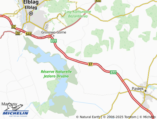 MICHELIN Komorowo Żuławskie map - ViaMichelin