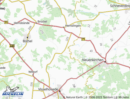 MICHELIN Moordorf map - ViaMichelin
