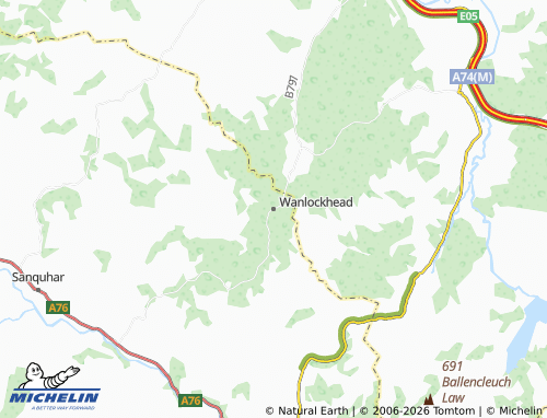 Mappa MICHELIN Wanlockhead - ViaMichelin
