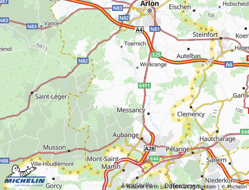 Carte MICHELIN Bebange - ViaMichelin