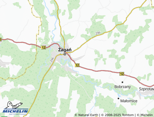 MICHELIN Bożnów map - ViaMichelin