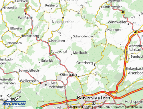 MICHELIN Mehlbach map - ViaMichelin