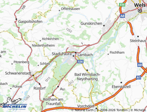 MICHELIN Stadl-Paura map - ViaMichelin