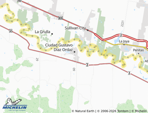 MICHELIN Emancipadores map - ViaMichelin