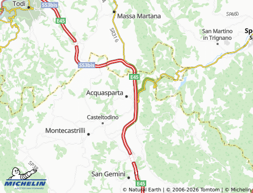 Mapa MICHELIN Acquasparta - ViaMichelin