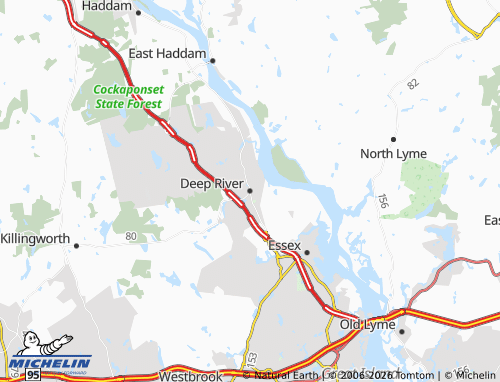 Mappa MICHELIN Deep River - ViaMichelin