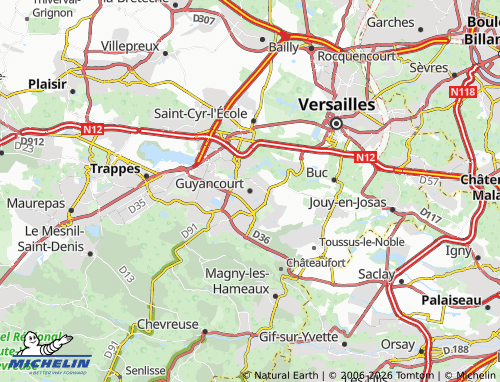 Kaart MICHELIN Guyancourt - ViaMichelin
