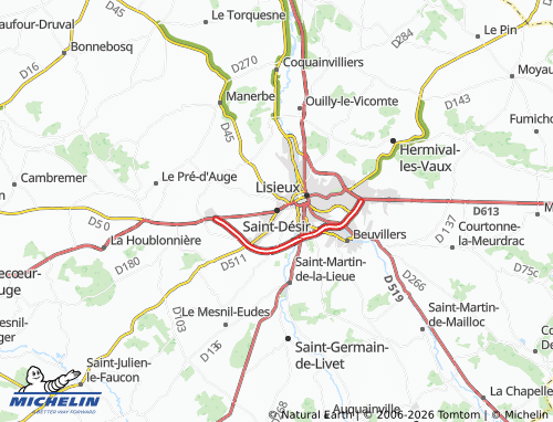 MICHELIN Saint-Désir map - ViaMichelin