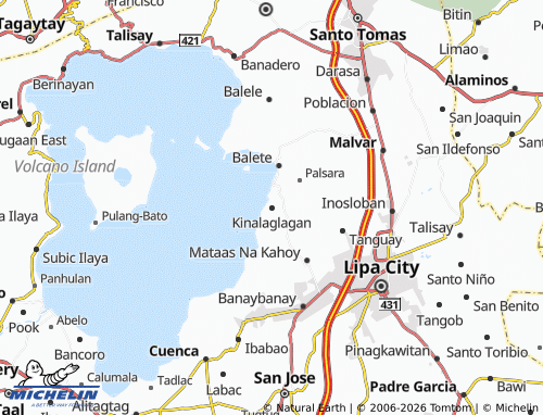 MICHELIN Kinalaglagan map - ViaMichelin