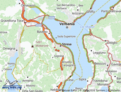 Mapa MICHELIN Stresa - ViaMichelin