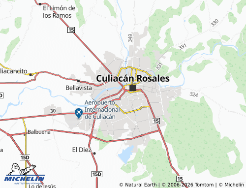 Mappa MICHELIN Centro Sinaloa - ViaMichelin
