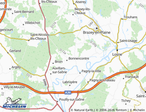 MICHELIN Charrey-sur-Saône map - ViaMichelin