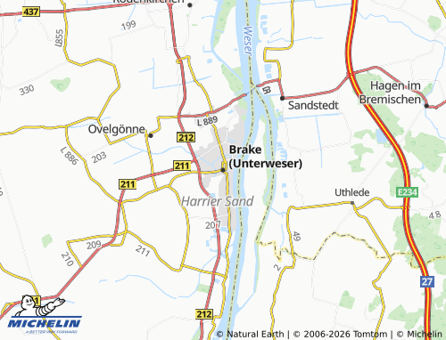 Mapa MICHELIN Brake (Unterweser) - ViaMichelin