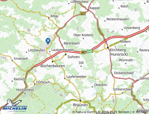 MICHELIN Niedersohren map - ViaMichelin