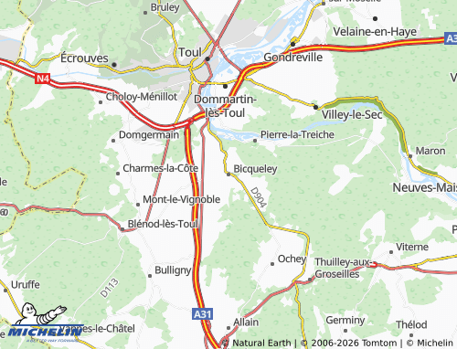 MICHELIN Bicqueley map - ViaMichelin