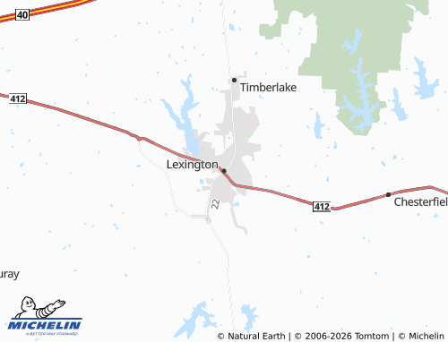Kaart MICHELIN Lexington - ViaMichelin