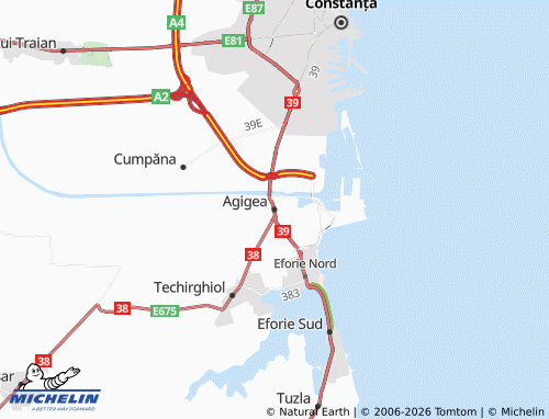 Mappa MICHELIN Agigea - ViaMichelin
