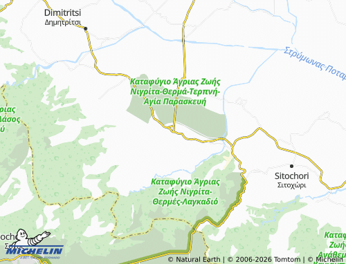 MICHELIN Nigrita map - ViaMichelin