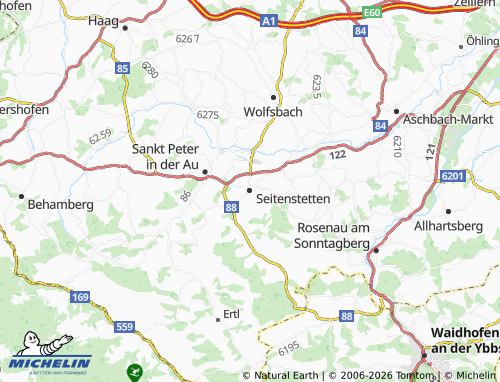 MICHELIN Seitenstetten map - ViaMichelin