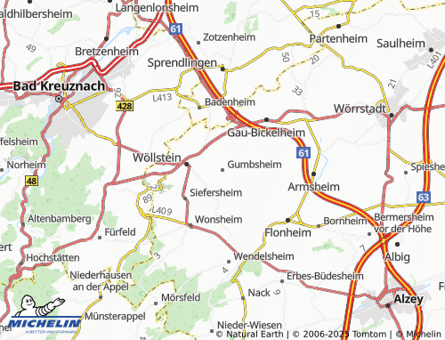MICHELIN Gumbsheim map - ViaMichelin