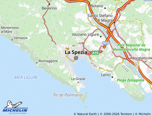 Carte MICHELIN La Spezia - ViaMichelin