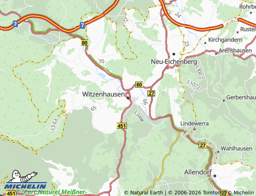MICHELIN-Landkarte Witzenhausen - ViaMichelin