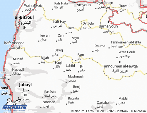 Mapa MICHELIN Hadtoun - ViaMichelin