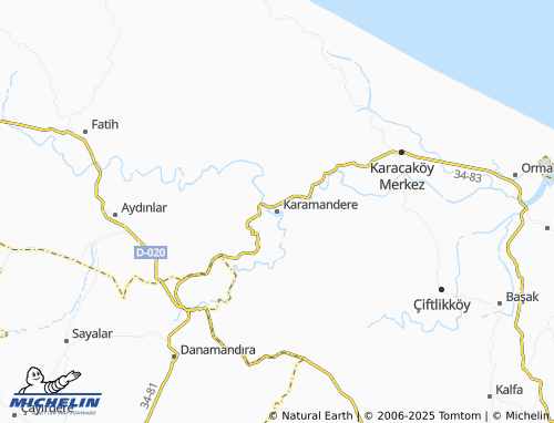MICHELIN Karamandere map - ViaMichelin