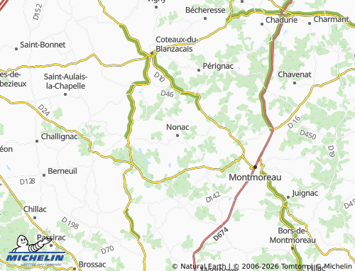 Mappa MICHELIN Nonac - ViaMichelin