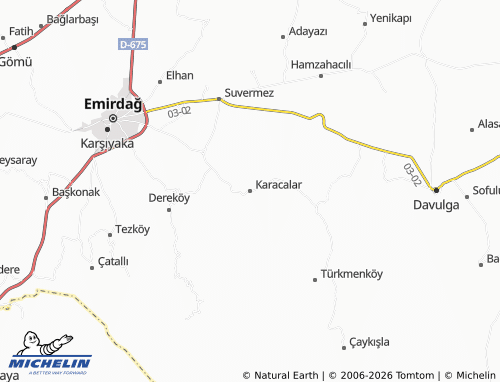 Mappa MICHELIN Karacalar - ViaMichelin