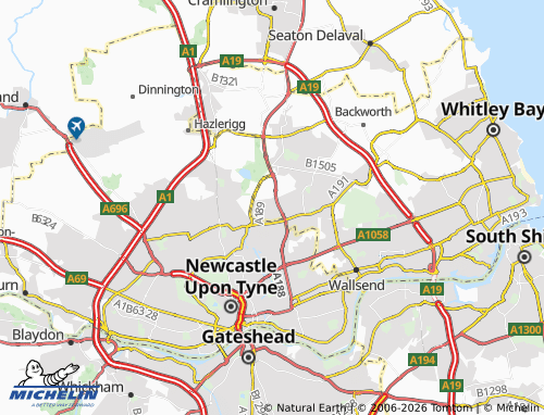 Carte MICHELIN Longbenton - ViaMichelin