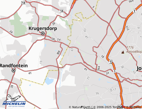 MICHELIN Grobler Park Extension 6 map - ViaMichelin
